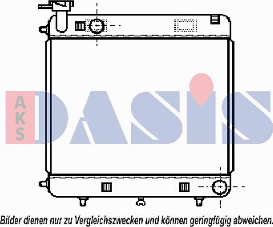 AKS Dasis 130500T - Радіатор, охолодження двигуна autocars.com.ua