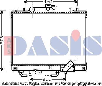 AKS Dasis 140012N - Радіатор, охолодження двигуна autocars.com.ua