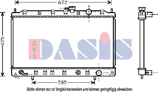 AKS Dasis 140013N - Радіатор, охолодження двигуна autocars.com.ua