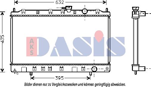 AKS Dasis 140024N - Радіатор, охолодження двигуна autocars.com.ua