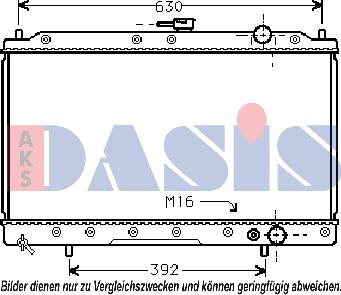 AKS Dasis 140027N - Радіатор, охолодження двигуна autocars.com.ua