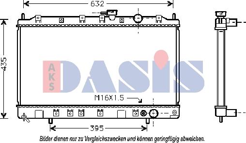 AKS Dasis 140037N - Радіатор, охолодження двигуна autocars.com.ua