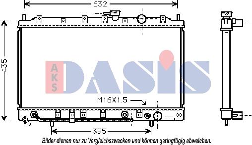 AKS Dasis 140038N - Радіатор, охолодження двигуна autocars.com.ua