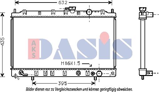 AKS Dasis 140042N - Радіатор, охолодження двигуна autocars.com.ua