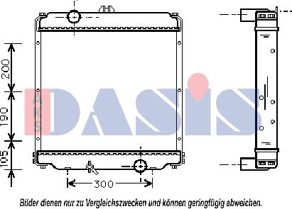 AKS Dasis 140043N - Радіатор, охолодження двигуна autocars.com.ua