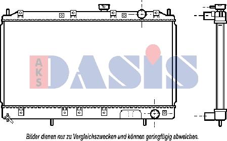 AKS Dasis 140051N - Радіатор, охолодження двигуна autocars.com.ua