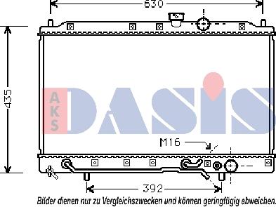 AKS Dasis 140054N - Радиатор, охлаждение двигателя autodnr.net