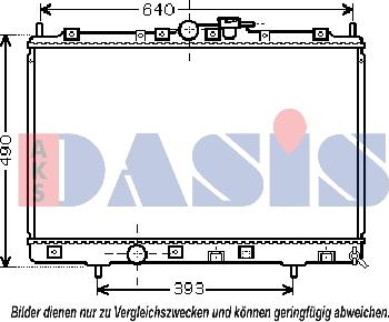 AKS Dasis 140059N - Радіатор, охолодження двигуна autocars.com.ua