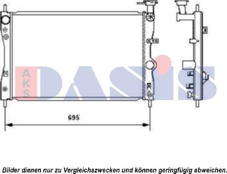 AKS Dasis 140074N - Радіатор, охолодження двигуна autocars.com.ua