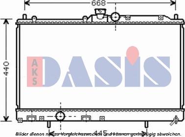 AKS Dasis 140083N - Радіатор, охолодження двигуна autocars.com.ua