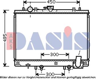 AKS Dasis 140089N - Радіатор, охолодження двигуна autocars.com.ua