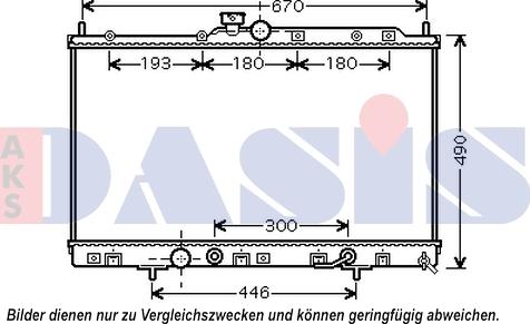 AKS Dasis 140104N - Радіатор, охолодження двигуна autocars.com.ua