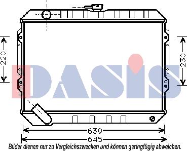 AKS Dasis 140370N - Радіатор, охолодження двигуна autocars.com.ua