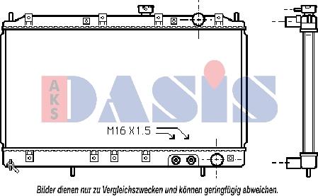 AKS Dasis 140430N - Радіатор, охолодження двигуна autocars.com.ua