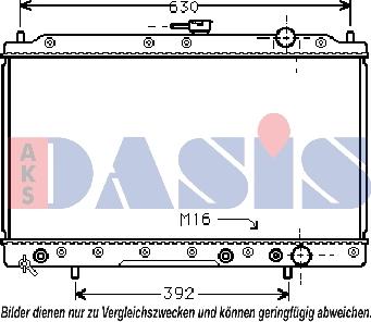 AKS Dasis 140720N - Радіатор, охолодження двигуна autocars.com.ua