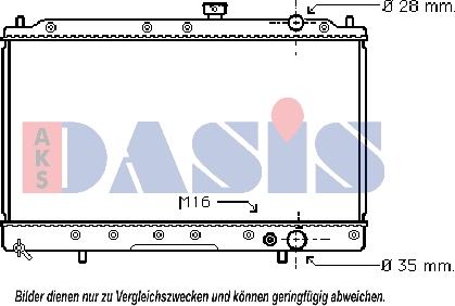 AKS Dasis 141100N - Радіатор, охолодження двигуна autocars.com.ua