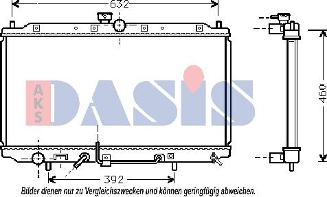 AKS Dasis 141180N - Радиатор, охлаждение двигателя autodnr.net