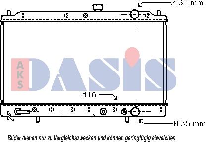 AKS Dasis 141240N - Радіатор, охолодження двигуна autocars.com.ua