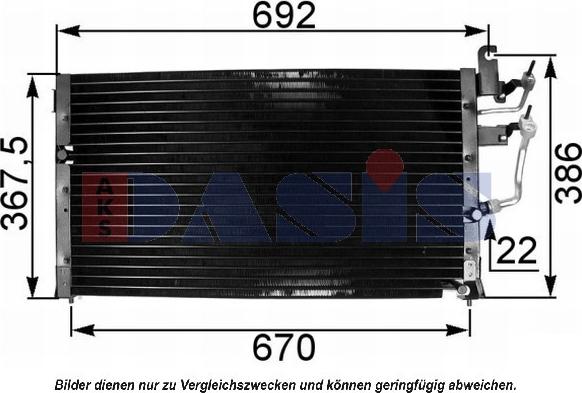 AKS Dasis 142015N - Конденсатор, кондиціонер autocars.com.ua