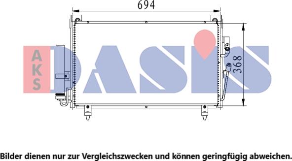 AKS Dasis 142028N - Конденсатор, кондиціонер autocars.com.ua