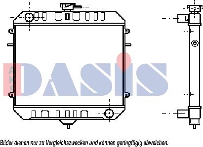 AKS Dasis 150028N - Радіатор, охолодження двигуна autocars.com.ua