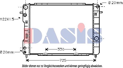 AKS Dasis 150029N - Радіатор, охолодження двигуна autocars.com.ua