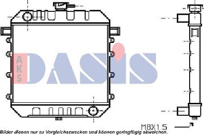 AKS Dasis 150035N - Радіатор, охолодження двигуна autocars.com.ua