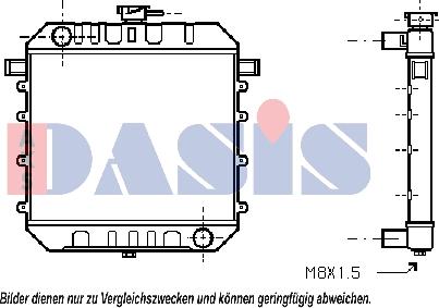 AKS Dasis 150036N - Радіатор, охолодження двигуна autocars.com.ua