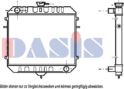 AKS Dasis 150037N - Радіатор, охолодження двигуна autocars.com.ua