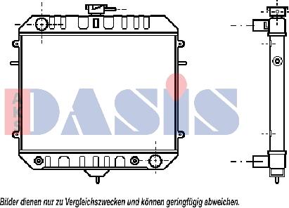 AKS Dasis 150140N - Радіатор, охолодження двигуна autocars.com.ua