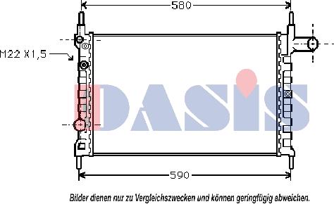 AKS Dasis 150370N - Радиатор, охлаждение двигателя autodnr.net