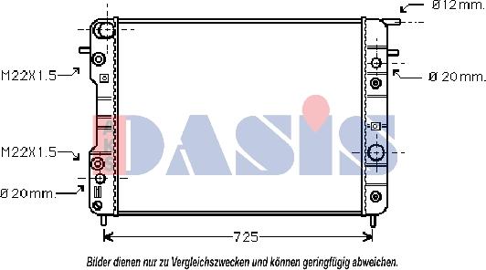 AKS Dasis 151210N - Радіатор, охолодження двигуна autocars.com.ua