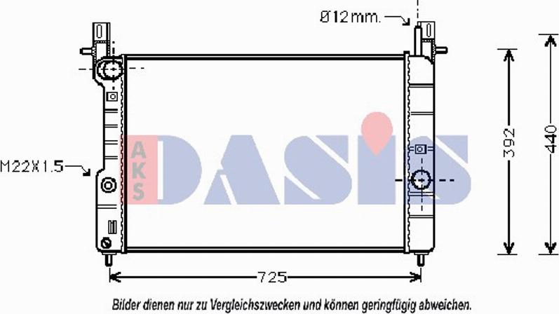 AKS Dasis 151950N - Радіатор, охолодження двигуна autocars.com.ua