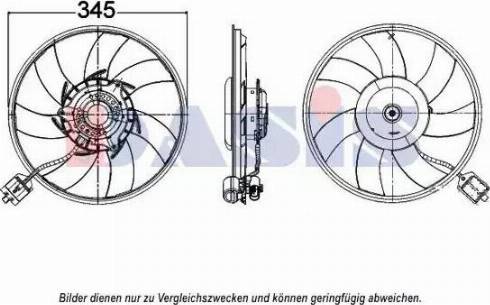 AKS Dasis 158103N - Вентилятор, охлаждение двигателя autodnr.net