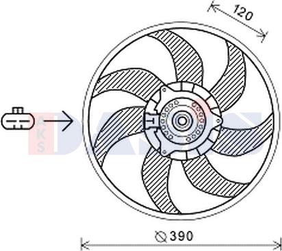 AKS Dasis 158117N - Вентилятор, охолодження двигуна autocars.com.ua