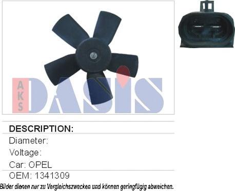 AKS Dasis 158280N - Вентилятор, охолодження двигуна autocars.com.ua