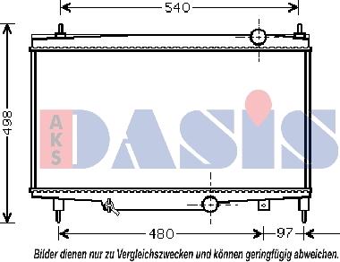 AKS Dasis 160031N - Радіатор, охолодження двигуна autocars.com.ua