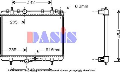 AKS Dasis 160062N - Радиатор, охлаждение двигателя autodnr.net