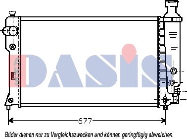 AKS Dasis 160068N - Радіатор, охолодження двигуна autocars.com.ua