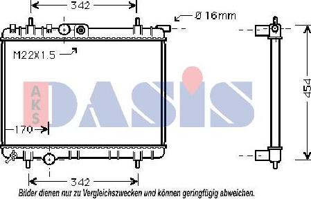 AKS Dasis 160088N - Радиатор, охлаждение двигателя autodnr.net