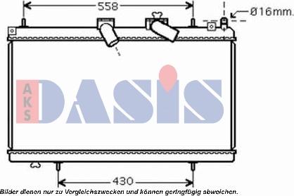 AKS Dasis 160109N - Радіатор, охолодження двигуна autocars.com.ua