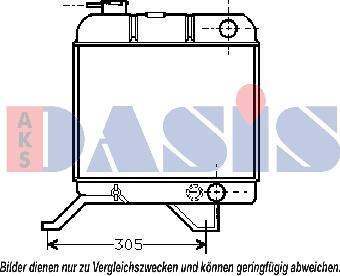 AKS Dasis 160470N - Радіатор, охолодження двигуна autocars.com.ua