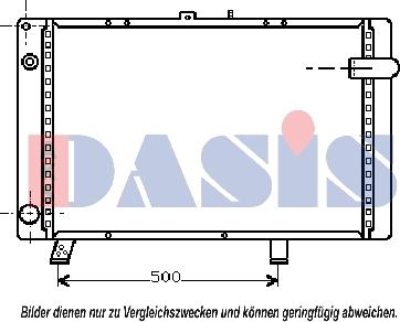 AKS Dasis 160680N - Радіатор, охолодження двигуна autocars.com.ua