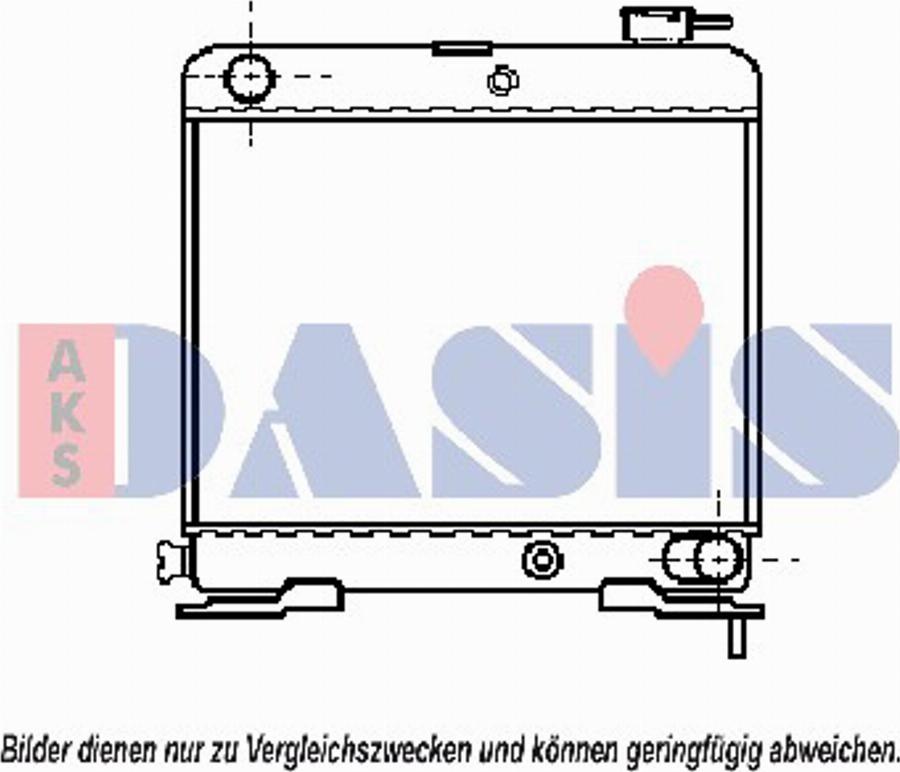 AKS Dasis 161040N - Радіатор, охолодження двигуна autocars.com.ua