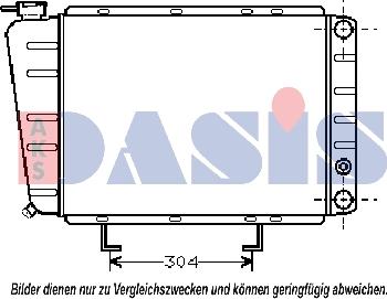 AKS Dasis 161090N - Радіатор, охолодження двигуна autocars.com.ua