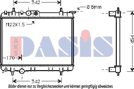 AKS Dasis 161470N - Радиатор, охлаждение двигателя autodnr.net