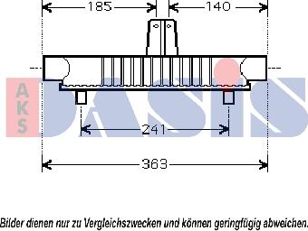 AKS Dasis 166003N - Масляний радіатор, рухове масло autocars.com.ua
