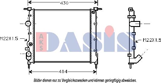 AKS Dasis 180021N - Радіатор, охолодження двигуна autocars.com.ua