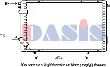 AKS Dasis 180024N - Радіатор, охолодження двигуна autocars.com.ua