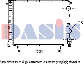 AKS Dasis 180043N - Радіатор, охолодження двигуна autocars.com.ua